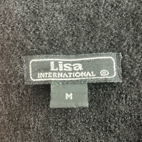 Wool Black Fringe Coat - Picture 4 of 7